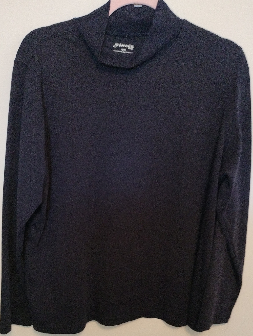 St. Johns Bay Plus Size Blue Turtleneck Lightweight Shirt